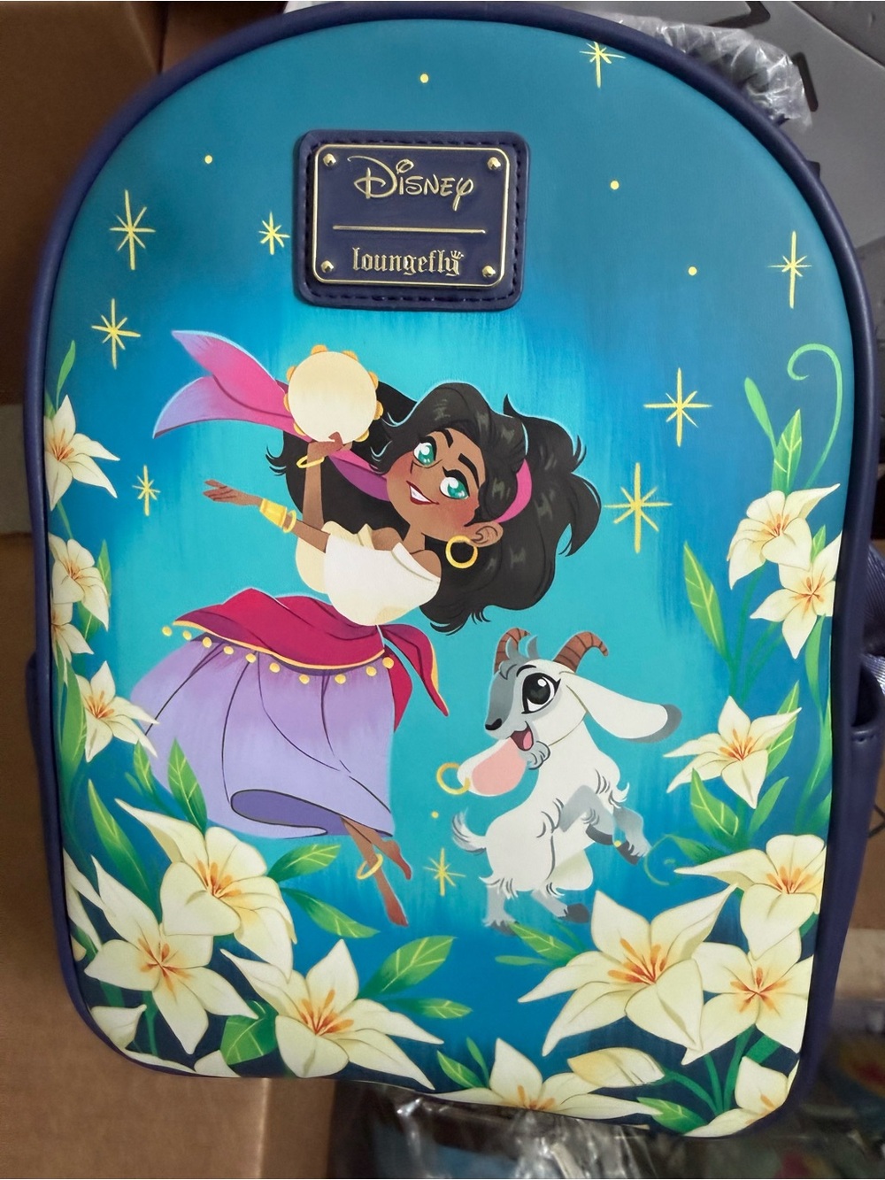 Loungefly Teal Disney Jasmine & Goat Floral Kids Backpack